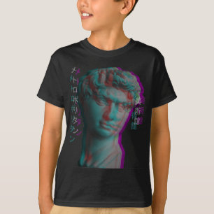 Ancient Grieks beeldhouwwerk Vaporwave T-shirt