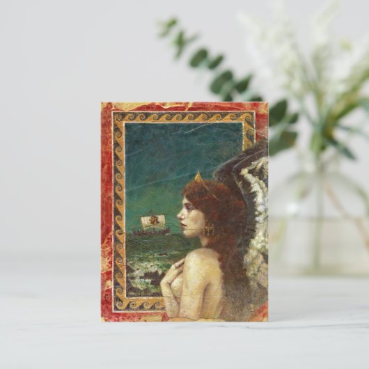 Ancient Grieks Siren-Briefkaart Briefkaart (Staand voorkant)