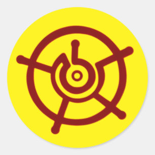 Ancient Halo Symbool Ronde Sticker