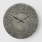 Ancient Infinite Weave Celtic Stone Wall Clock Grote Klok (Voorkant)