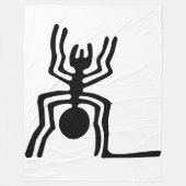 Ancient Insects - Black Spider Fleece Deken (Voorkant)