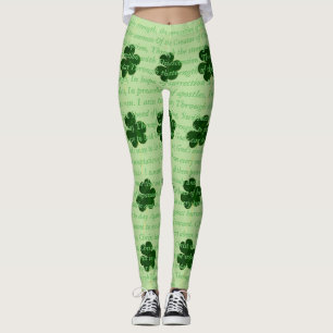 Ancient Irish Poem St. Patrick Hymn The Deer's Cry Leggings