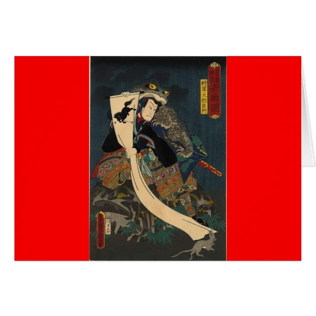 Ancient Japans schilderen, Samurai met Toad (Voorkant Horizontaal)