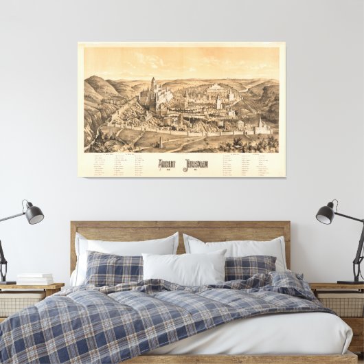 Ancient Jerusalem, A.D. 65 Canvas Afdruk (Insitu (Slaapkamer))