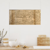 Ancient Jerusalem-kaart Poster (Keuken)