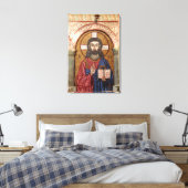 Ancient Jesus Mosaic Canvas Afdruk (Insitu (Slaapkamer))