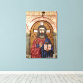 Ancient Jesus Mosaic Canvas Afdruk (Insitu (Houten vloer))