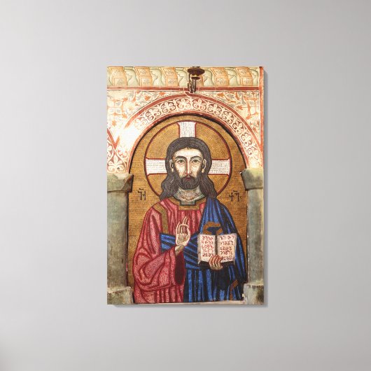 Ancient Jesus Mosaic Canvas Afdruk (Voorkant)