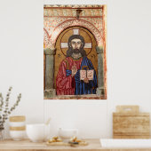 Ancient Jesus Mosaic Poster (Keuken)