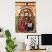 Ancient Jesus Mosaic Poster (Thuiskantoor)