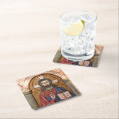 Ancient Jesus Mosaic Vierkante Kartonnen Onderzetter (Insitu)