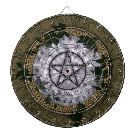 Ancient Magic Pagan Pentacle Dartboard Dartbord (Voorkant)