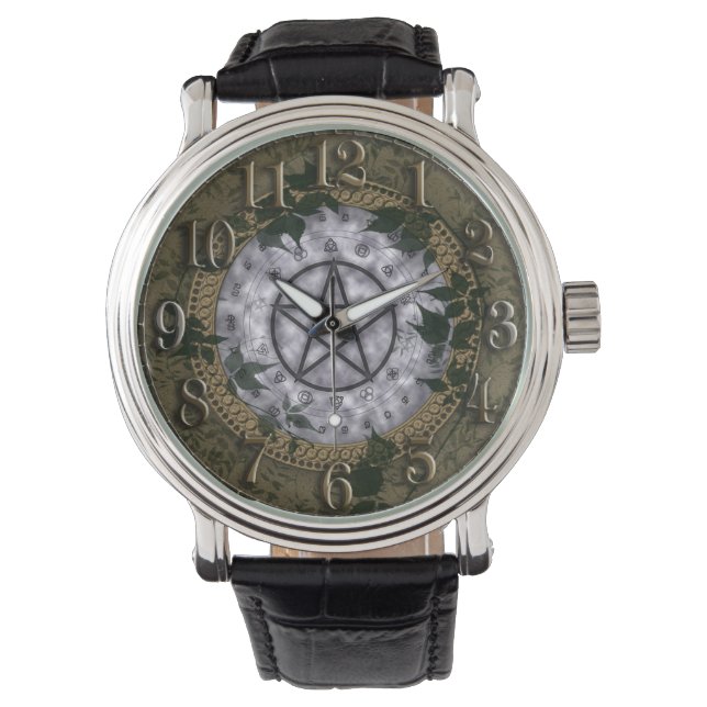 Ancient Magick Pentacle Pagan Watch Horloge (Voorkant)