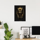 Ancient Malice Egyptian Pharaoh Black Poster (Thuiskantoor)