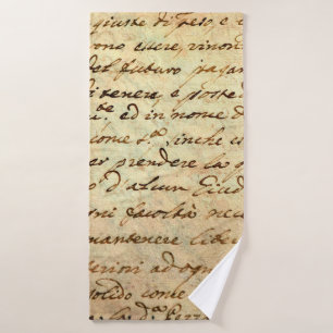 Ancient manuscript van de 1700 eeuw, met inkt gesc badhanddoek