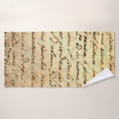 Ancient manuscript van de 1700 eeuw, met inkt gesc badhanddoek (Badhanddoek)