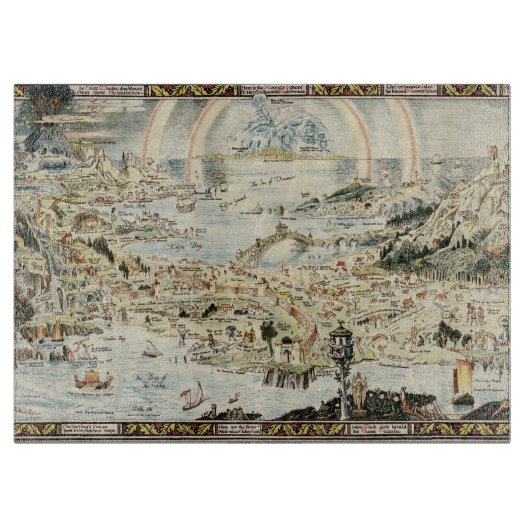 Ancient map Fairyland van Bernard Sleigh Snijplank (Voorkant)