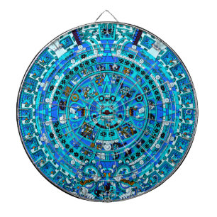 Ancient Maya Dartboard - Mayan Aztec Calendar Art Dartbord