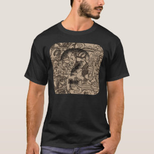 Ancient Mayan UFO - Carving on Pacal's Sarcophagus T-shirt