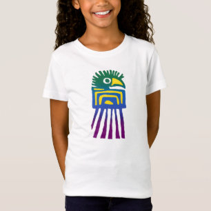 Ancient Mexicaans vogelontwerp T-shirt