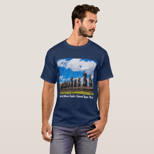 Ancient Moai Paaseiland Rapa Nui T-shirt (Voorkant volledig)