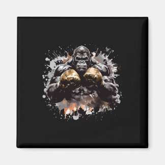 Ancient Motivation Inc Gorilla Boksen Kampioen Bok Magneet