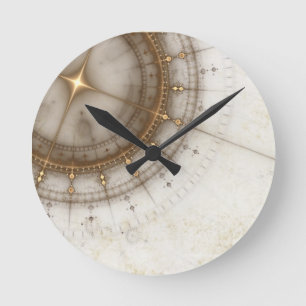 Ancient Nautical Chart, Grunge Ronde Klok