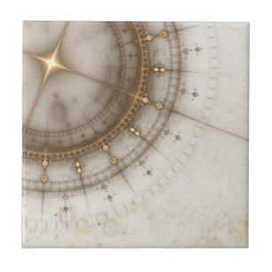 Ancient Nautical Chart, Grunge Tegeltje