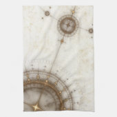 Ancient Nautical Chart, Grunge Theedoek (Verticaal)