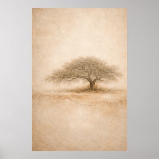 Ancient Oak | Southern Oak Tree Wall Art | Poster (Devant)