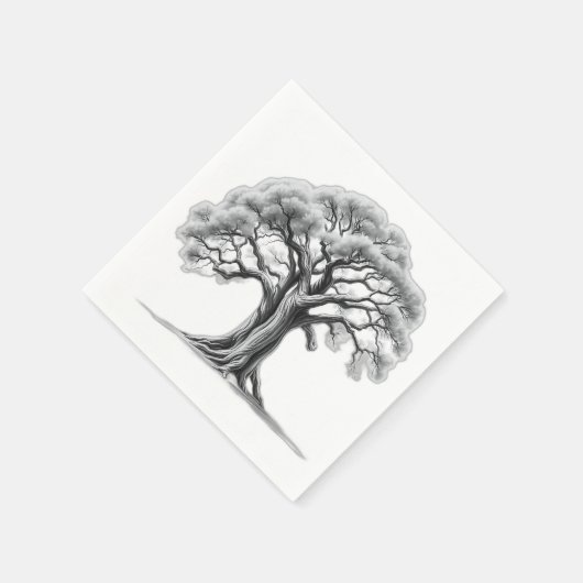Ancient Oak Tree Charcoal Sketch Servet (Hoek)