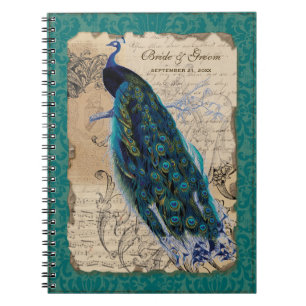 Ancient Peacock Formal Wedding Planner Journal Notitieboek