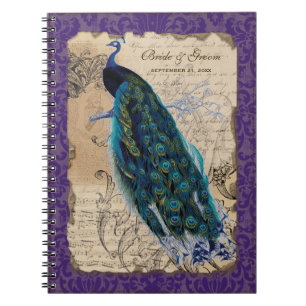 Ancient Peacock Formal Wedding Planner Journal Notitieboek