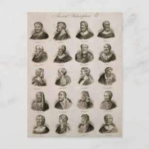 Ancient Philosophers Portrait Thinkers  Briefkaart