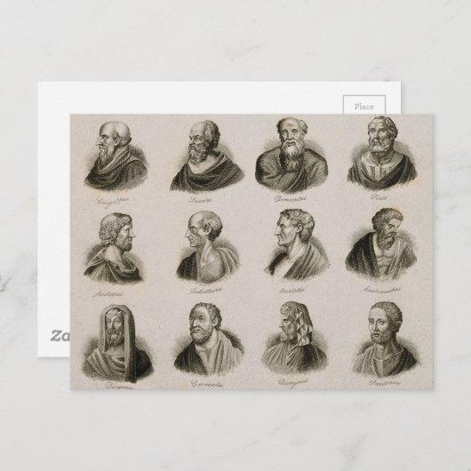 Ancient Philosophers Portrait Thinkers  Briefkaart (Voorkant / Achterkant)