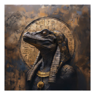 Ancient Reptilian Alien Perfect Poster