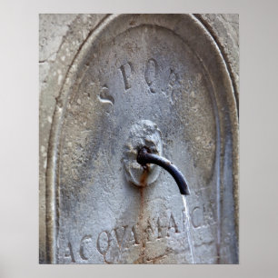 Ancient Roman publieke-waterfontein Poster