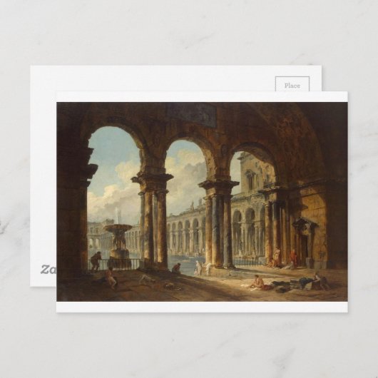 Ancient Ruins gebruikt als Public Baths Hubert Rob Briefkaart (Voorkant / Achterkant)