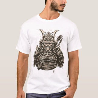 ancient samurai warrior in armor t-shirt