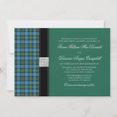 Ancient Smith Green Tartan Weddenschap Kaart (Voorkant)