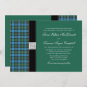 Ancient Smith Green Tartan Weddenschap Kaart (Voorkant / Achterkant)