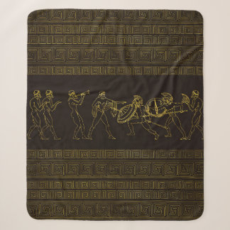 Ancient Sparta Greece scène op grieks patroon Sherpa Deken