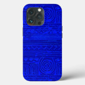 Ancient Sumerian Mesopotamian Pattern Blue Case-Mate iPhone Case (Achterkant)