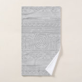 Ancient Sumerian Mesopotamian Pattern Grey Bad Handdoek (Handdoek)