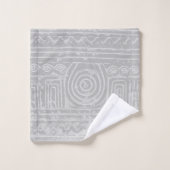 Ancient Sumerian Mesopotamian Pattern Grey Bad Handdoek (Wasdoekje)
