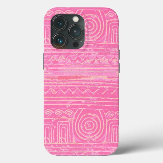 Ancient Sumerian Mesopotamian Pattern roze Case-Mate iPhone Case (Achterkant)