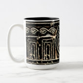 Ancient Sumerian Mesopotamian Pattern Tweekleurige Koffiemok (Links)