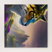 Ancient Tiger enquêtes in zijn koninkrijk, paarse  Legpuzzel (Horizontaal)