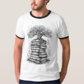 Ancient Tree of Knowledge Ink Graphic T-Shirt (Devant)