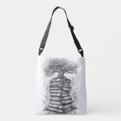 Ancient Tree of Knowledge Ink Graphic Tote Bag (Achterkant)